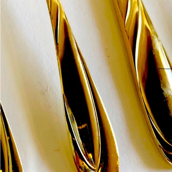 ⭐️FARBERWARE "NICOLE GOLD" GOLD ELECTROPLATED SWIRL FLATWARE ELEGANT & LIGHT⭐️ - Picture 4 of 5